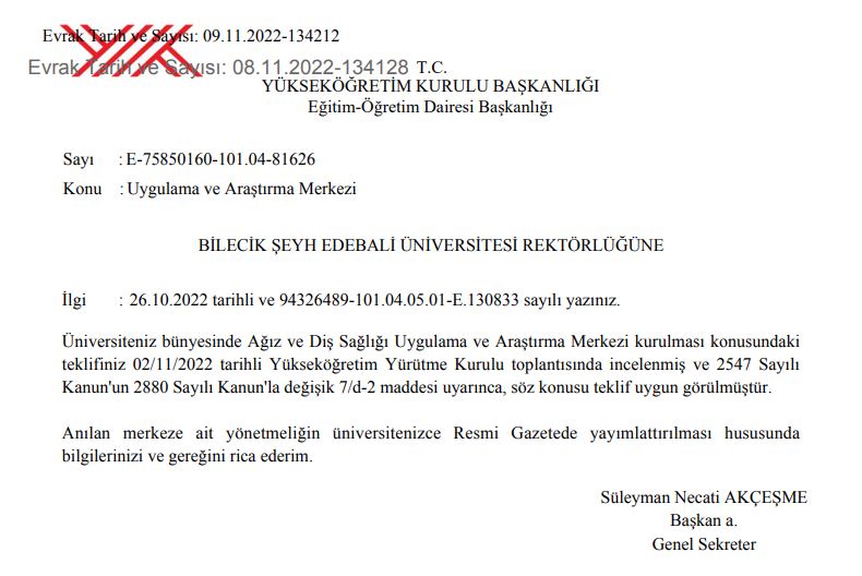 “Ağız ve Diş Sağlığı Uygulama ve Araştırma Merkezi” Üniversitemize ve İlimize Hayırlı Olsun